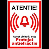 Indicator atentie acest obiectiv este protejat antiefractie